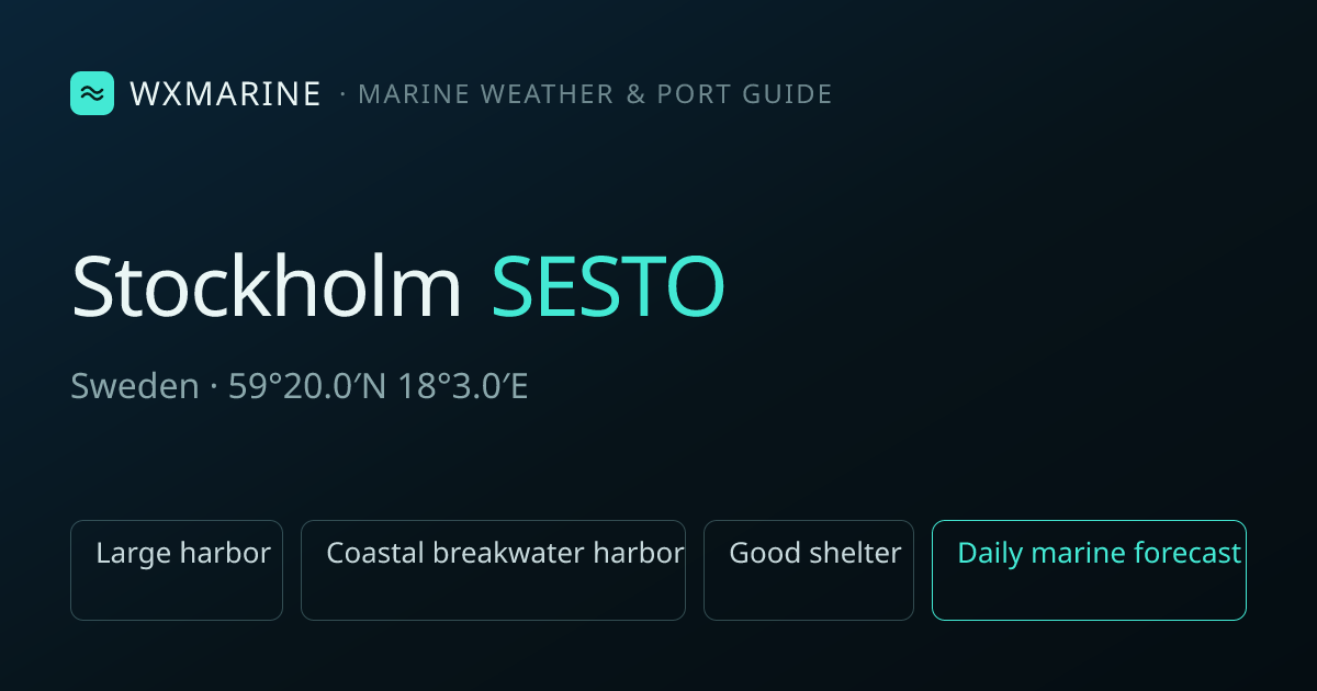 Stockholm, Sweden Marine Weather Forecast | WXMarine